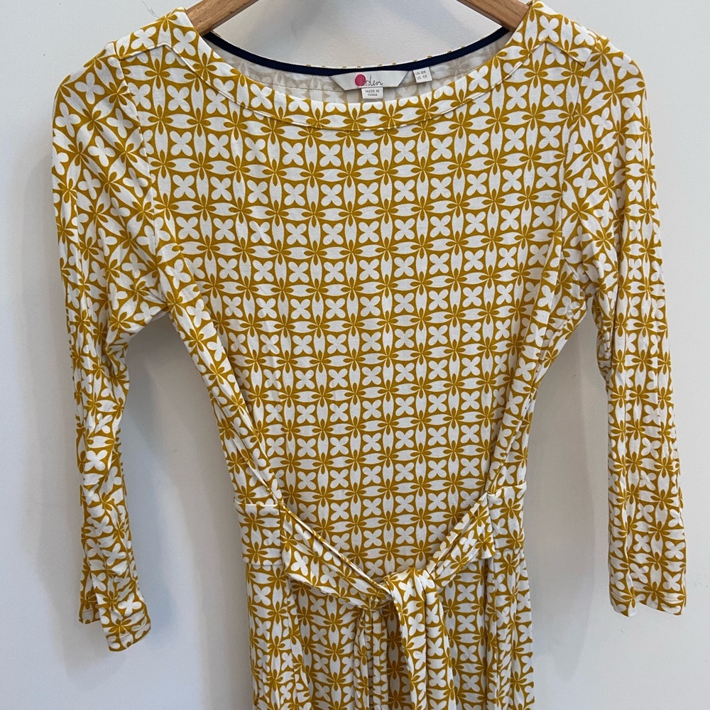 Boden, jersey, 3/4 sleeves, boatneck dress, 4 - Picture 2 of 4